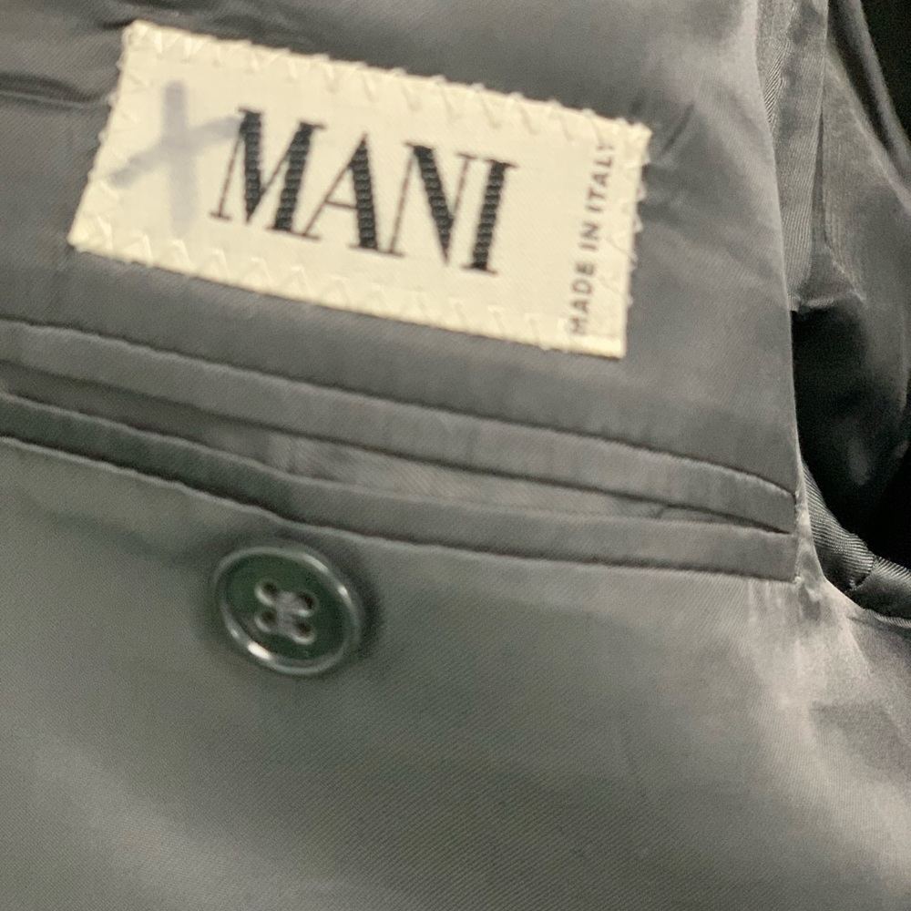 Armani Mani grey pinstriped suit